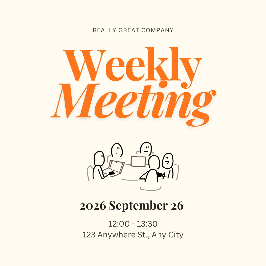 Weekly Mothers' Meetings flyer